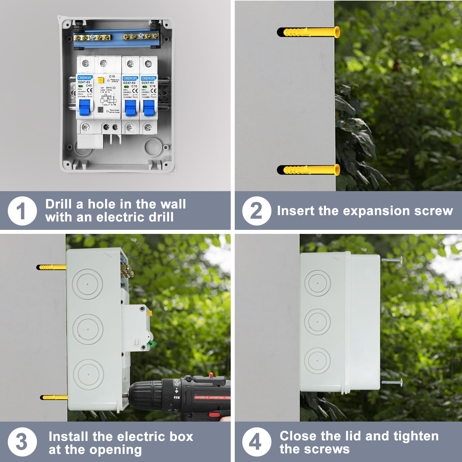 CHENGPI Fuse Box, IP65, Small Distributor, Distribution Box For