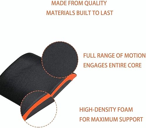Miniatura 4 de Ab Exercise Mat -Abdominal & Core Trainer Pad for Full Range of Motion, Portable Padded Shaped with Curved Back and Lumbar Support, Workouts