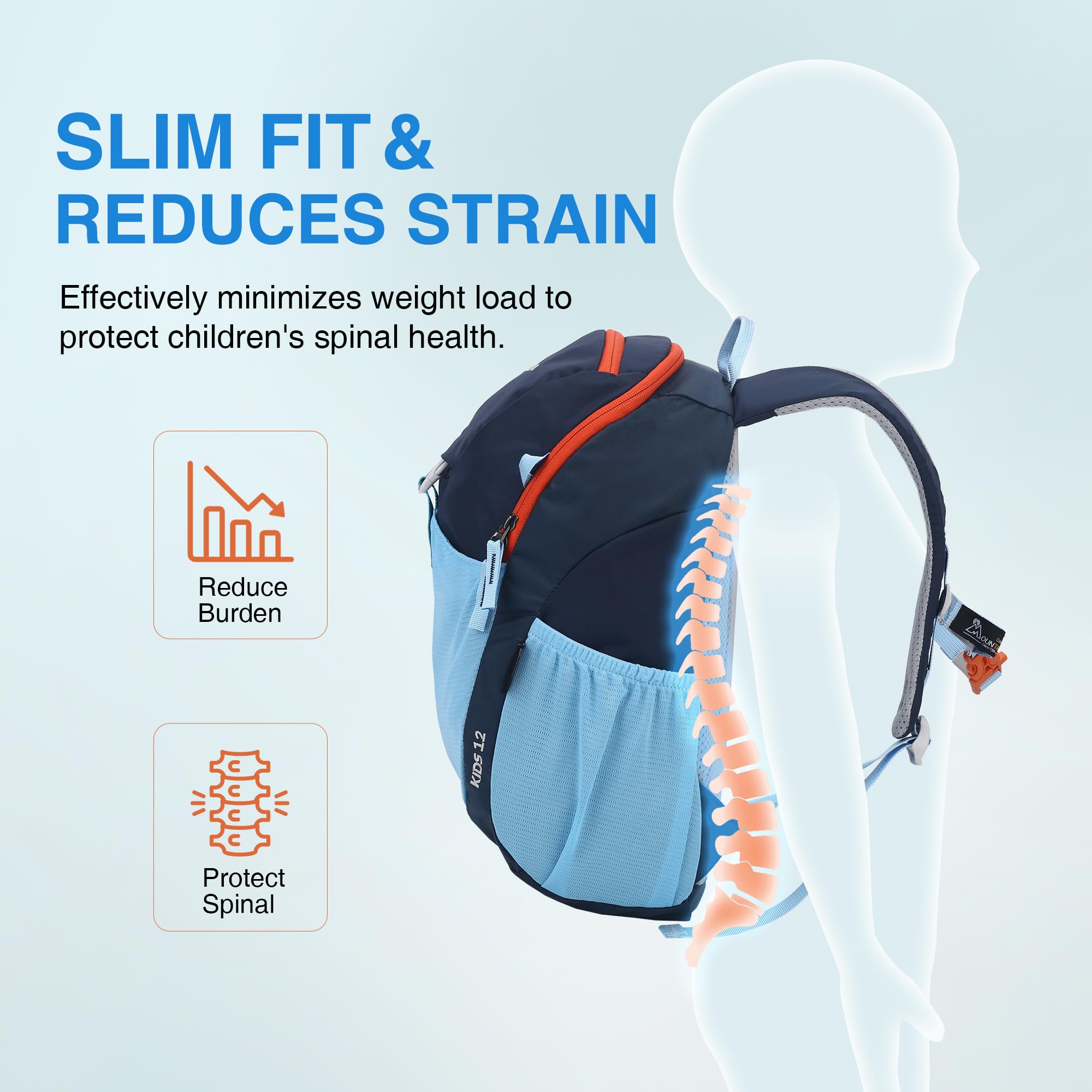 Mountaintop 8L/12L Cartable Fille Garcon Primaire Sac à Dos Enfant
