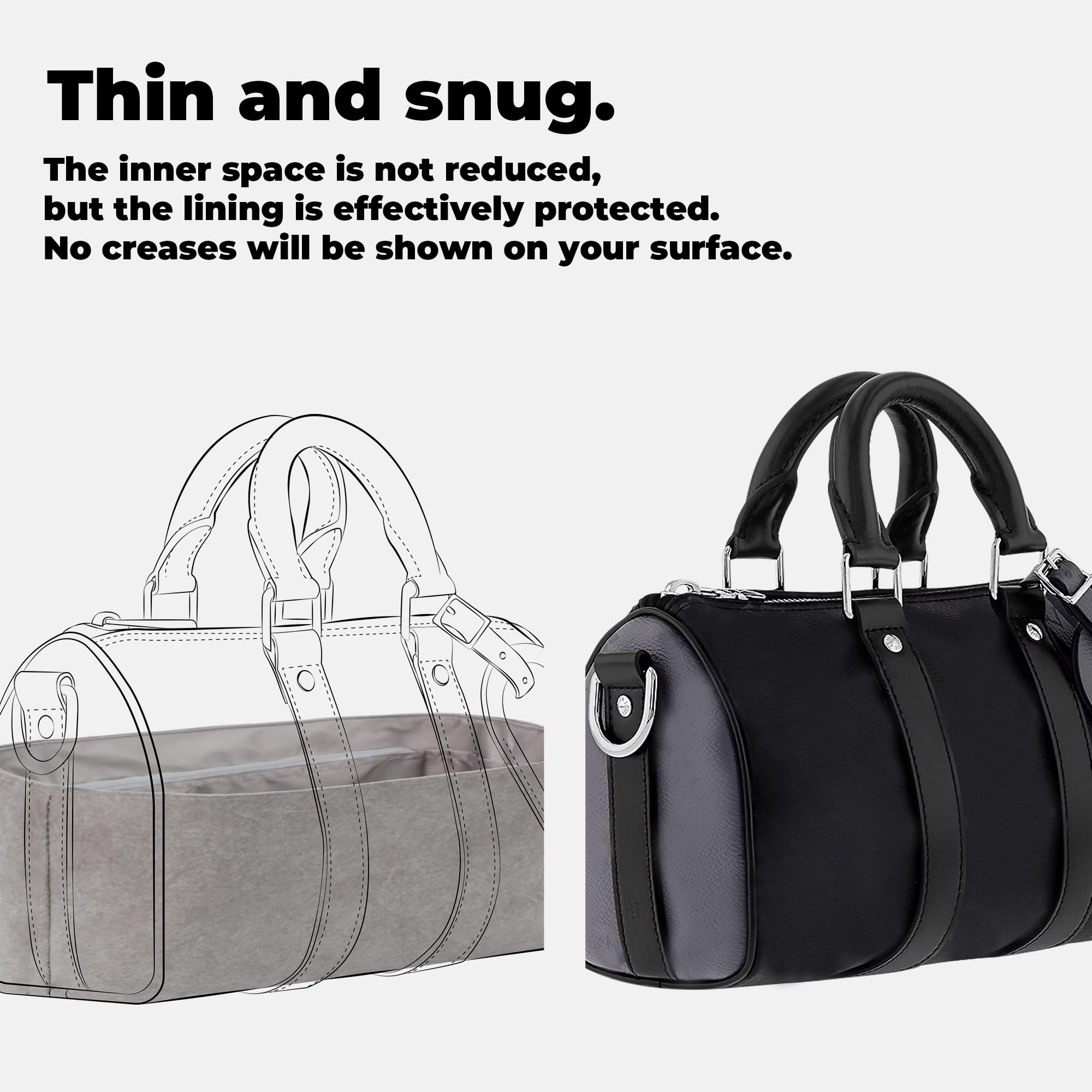 DGAZ Ligero Organizador Interior para Keepall 45, Gris Mouette