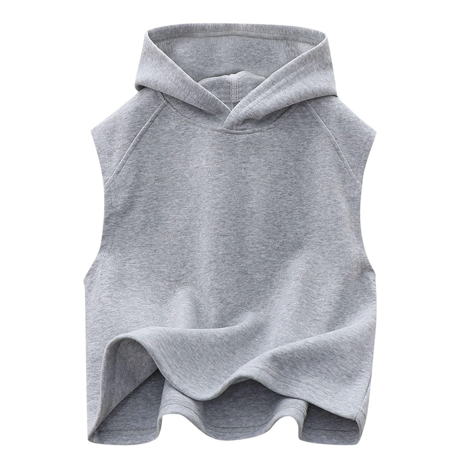 Débardeurs pour enfants, maillots de corps, sweats à capuche, chemises sans manches pour garçons et filles, t-shirt d'été