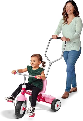 Vista 13 de Radio Flyer Deluxe Steer & Stroll Trike, Sencillo, rojo, Rojo