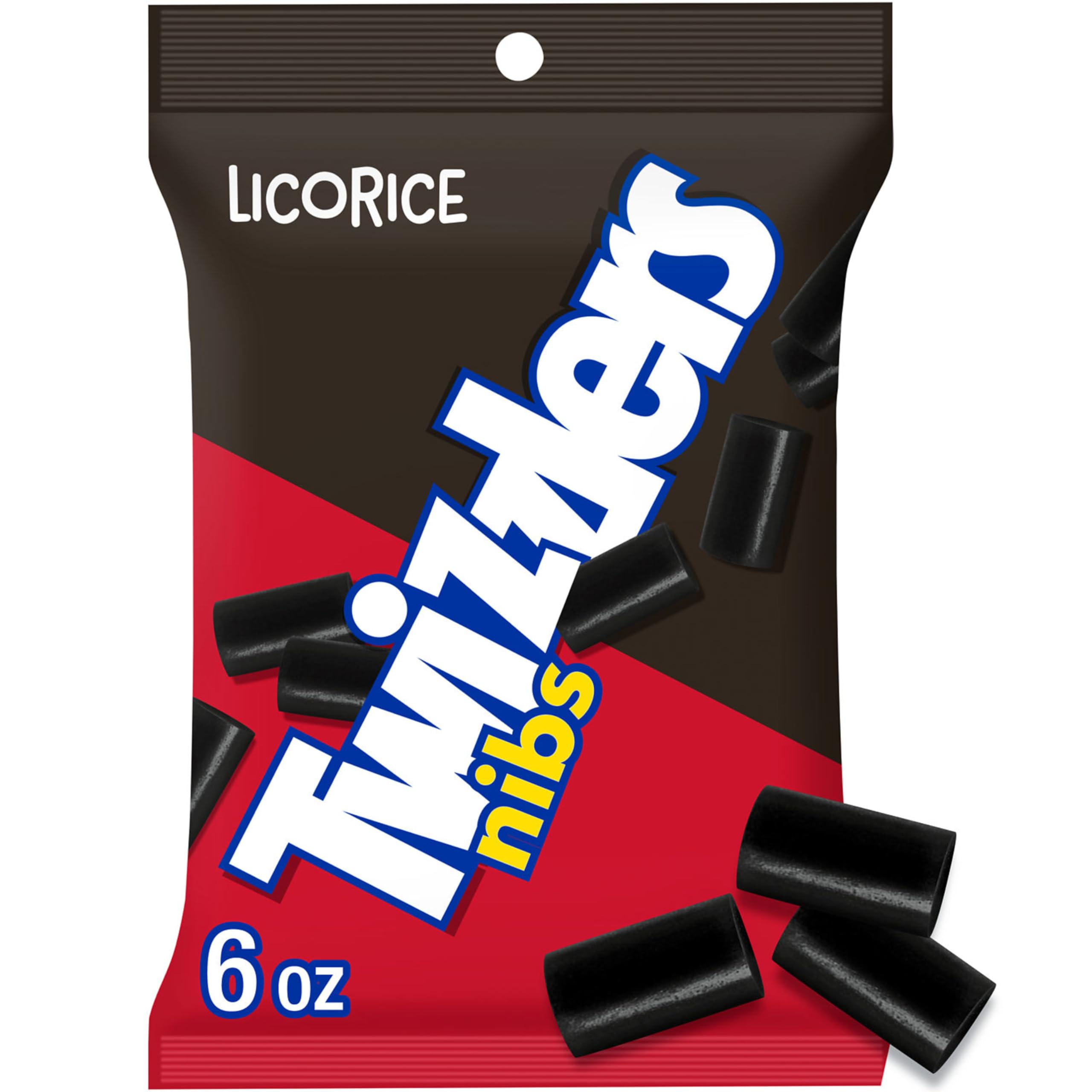 TWIZZLERS NIBS Licorice Candy Bags, 6 oz (12 Count)