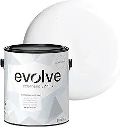 EVOLVE Tinta e primer ecológicos, brilho de casca de ovo para pintura interna e externa da casa (branco nuvem, 3,5 litros)