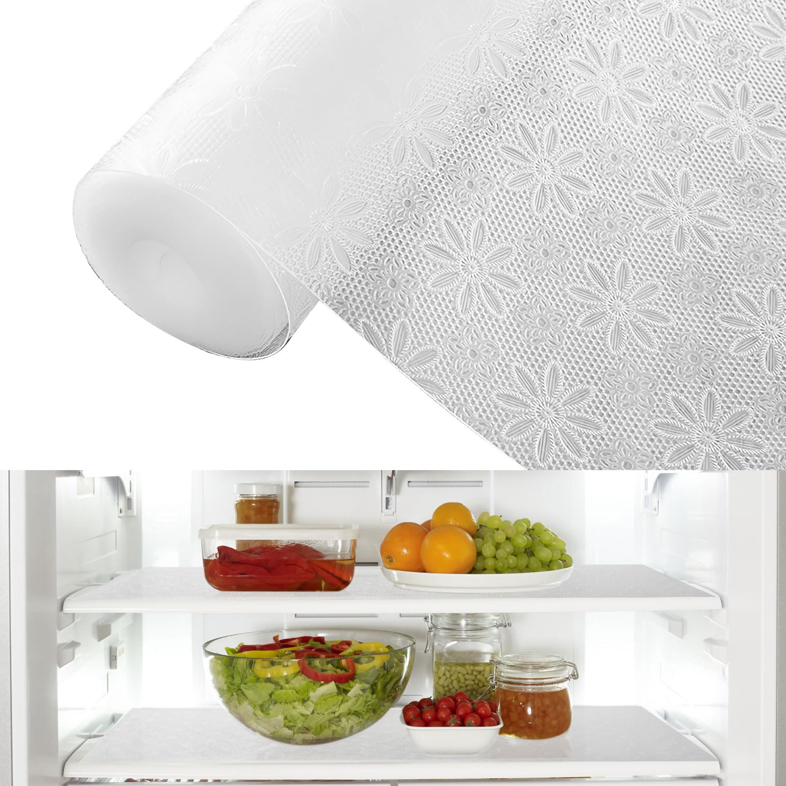 4220 Lot De 3 Tapis De Réfrigérateur Anti-humidité Fruits Et Légumes