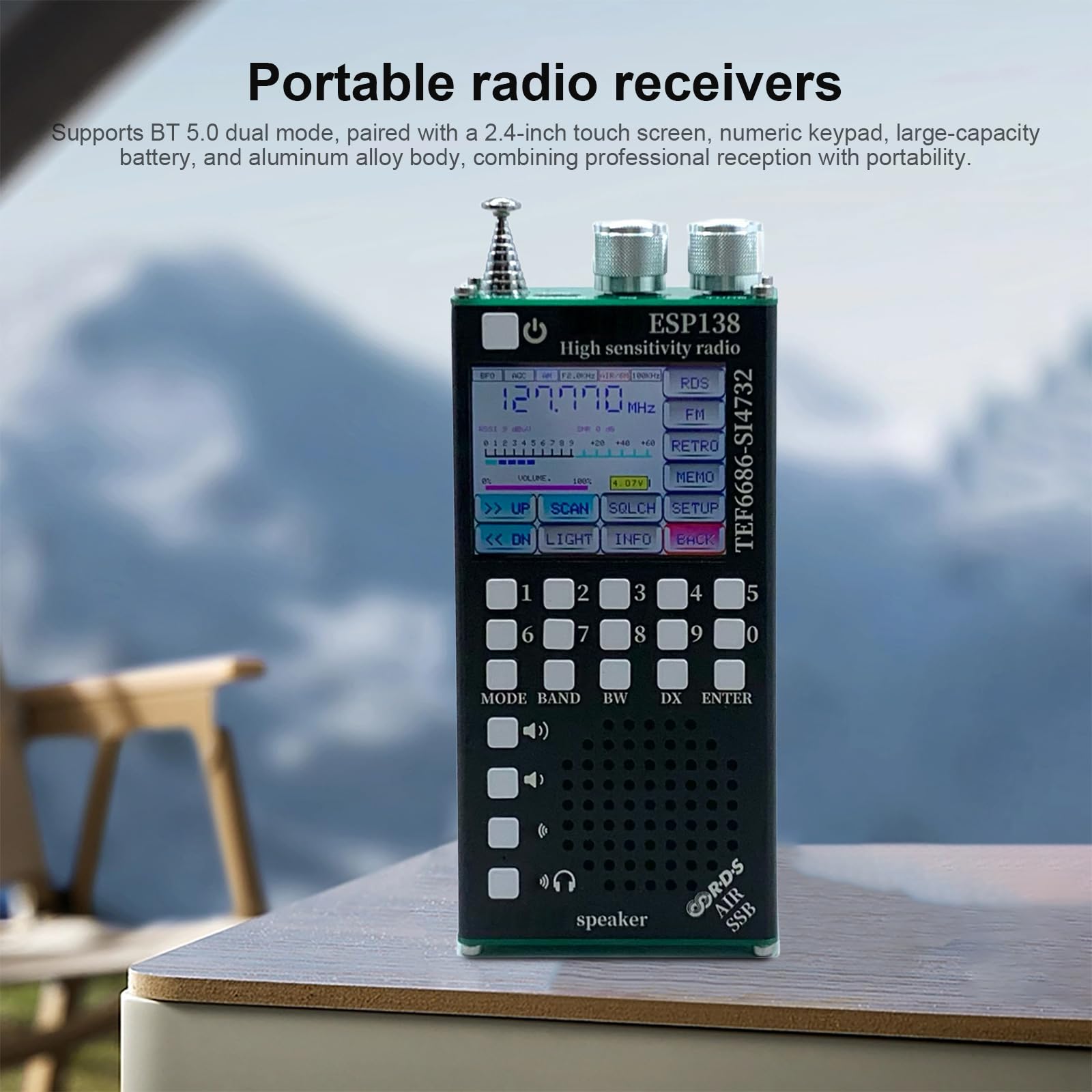 Ricevitore radio portatile TEF6686 BT RDS nero