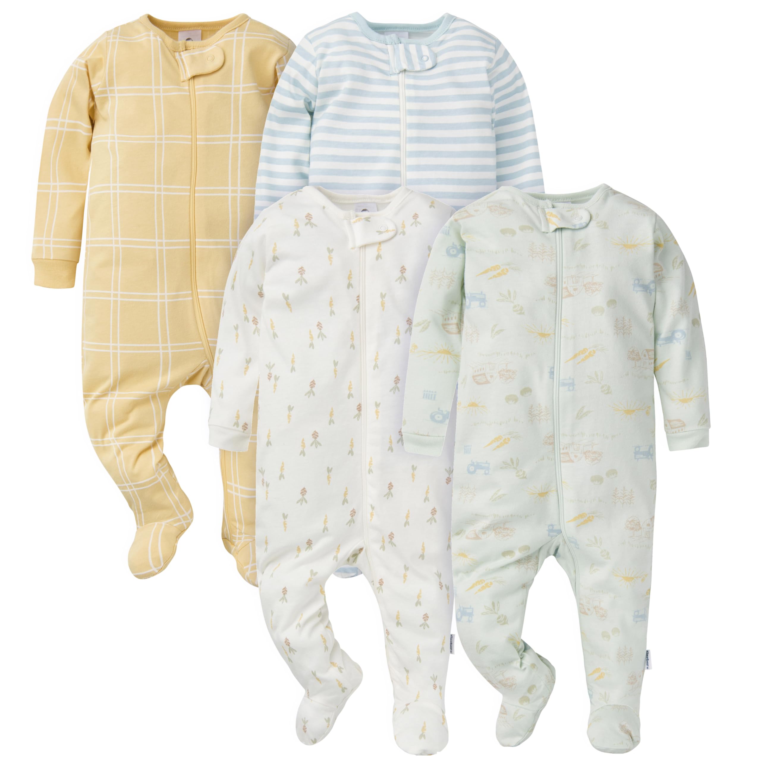 Gerber Baby Boys 4 Pack Sleep 'N Play Footie