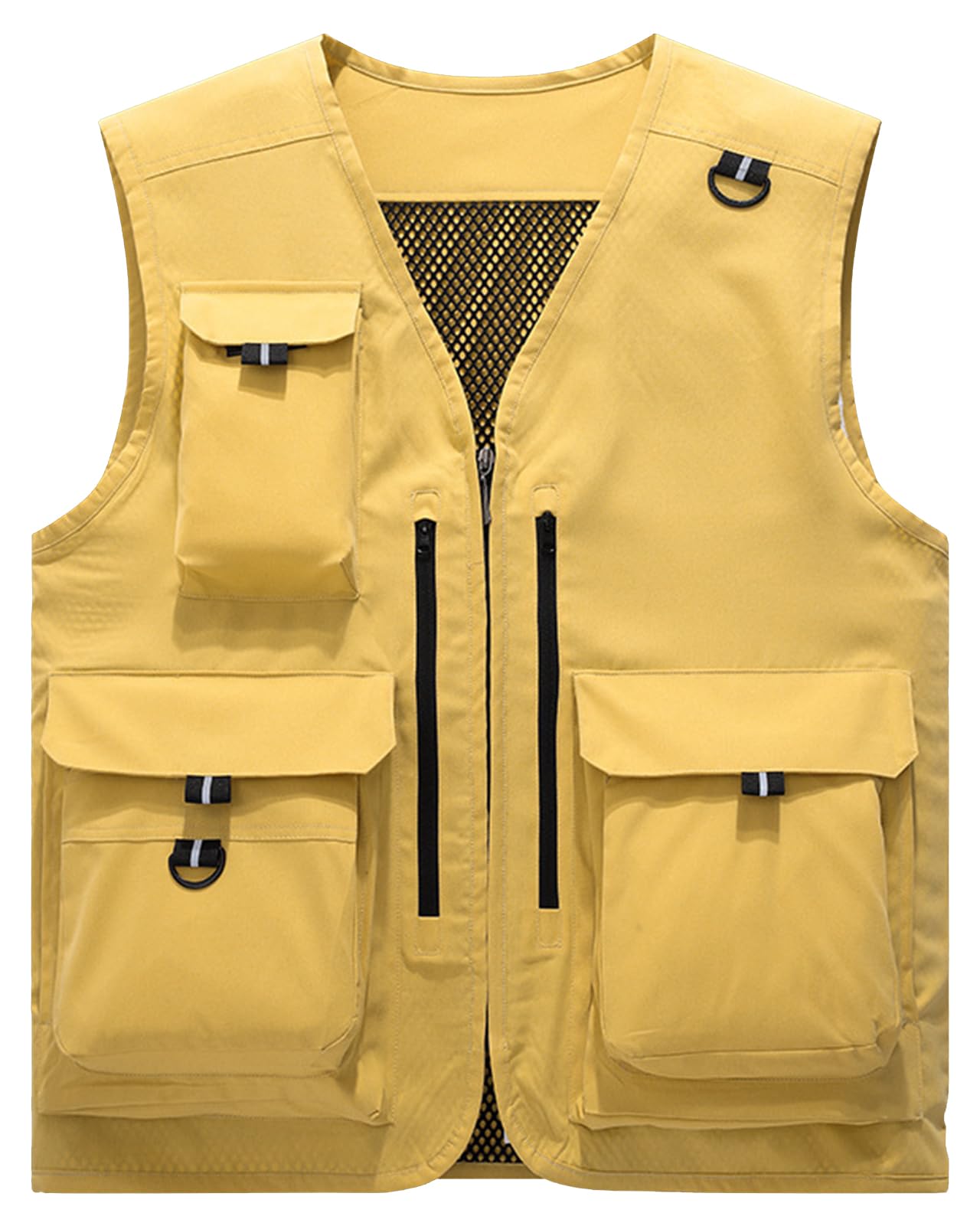 All'aperto Gilet da Pesca Traspirante da Uomo Multi-Tasche Casual Giacca Senza Maniche per Campeggio Fotografia Caccia