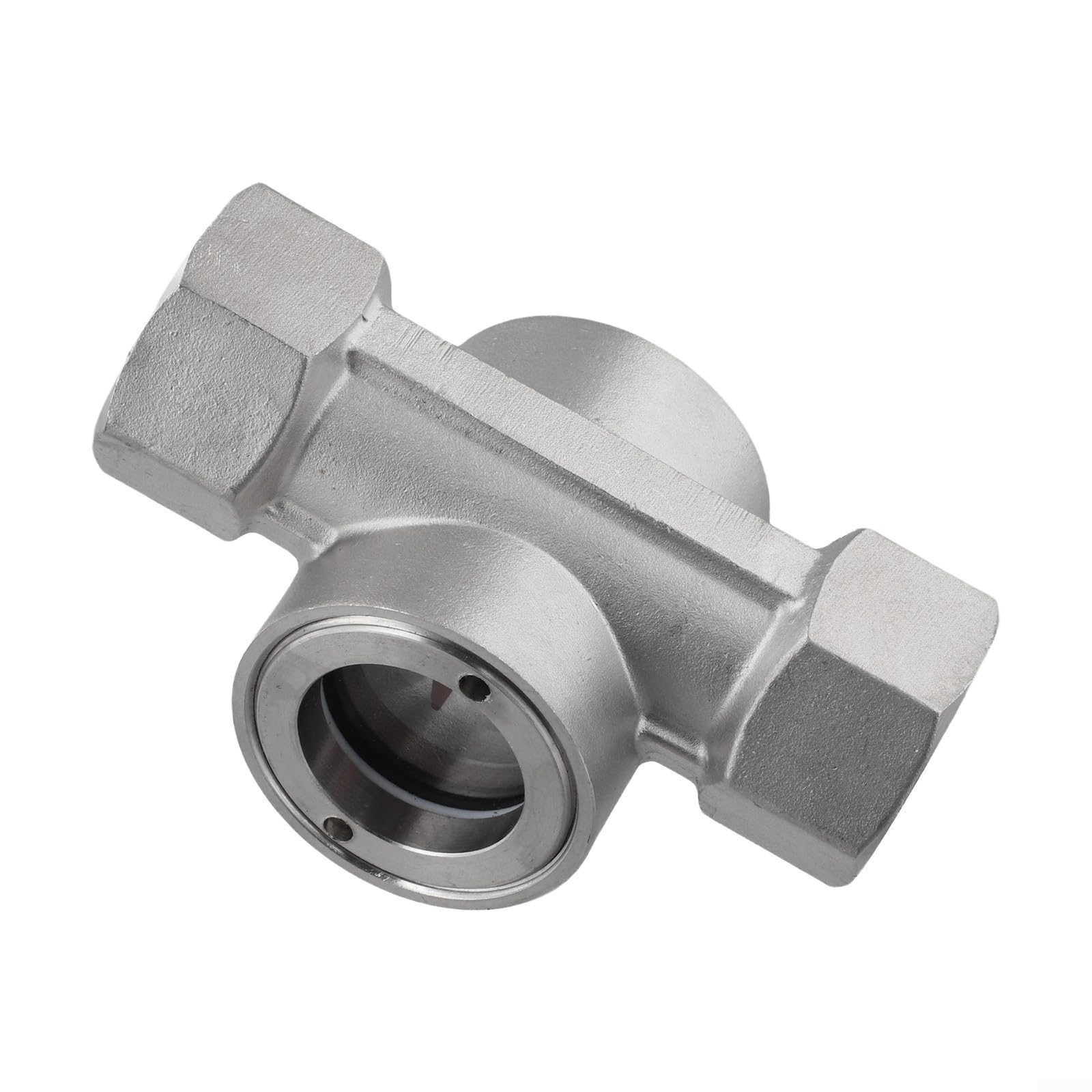 Indicateur de débit d'eau en acier inoxydable 304, verre de visée de tuyau fileté, visualiseur de débit à turbine, jauge de débit DN10 DN50, débitmètre alcalin acide (DN25)