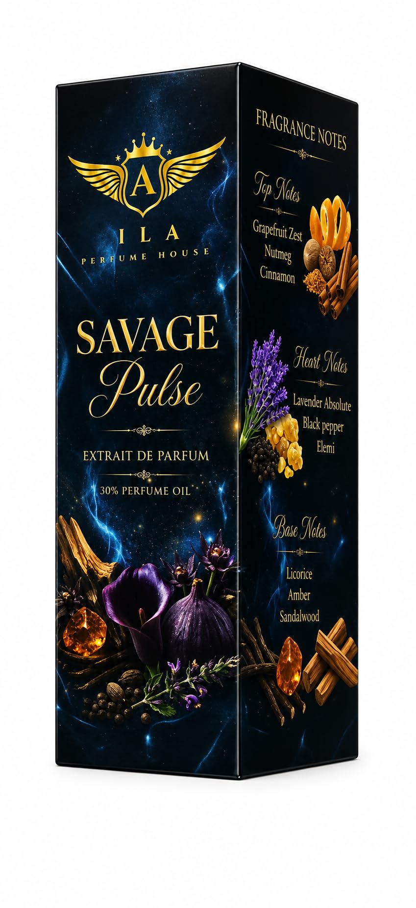 Savage Pulse Extrait de Parfum, 30% Perfume Oil | Grapefruit & Cinnamon, Lavender & Black Pepper, Amber & Sandalwood Base, Long-Lasting Fragrance, Spicy Aromatic Scent-image-22