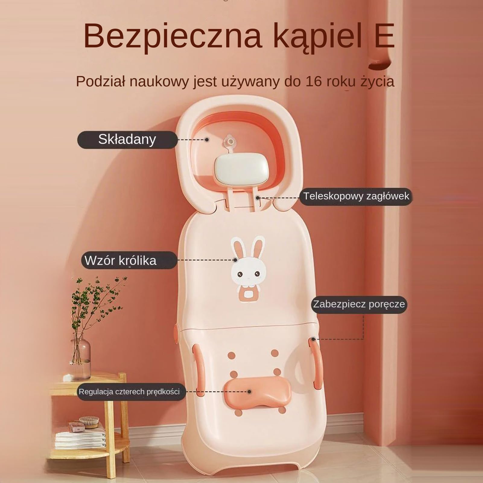 Składane Krzesełko Niemowlęce Do Mycia Włosów Leżaczek Do Płukania Włosów | Składany Fotel Fryzjerski Myjący Włosy Dzieci Dla Dzieci 0-10 Lat Mycie Włosów W Domowej Łazience Pod