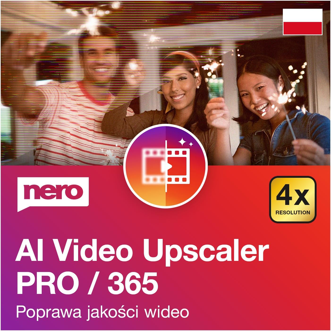 Nero Video Upscaler Pro 365 | AI | Poprawa jakości wideo | Sztuczna inteligencja | Wysoka