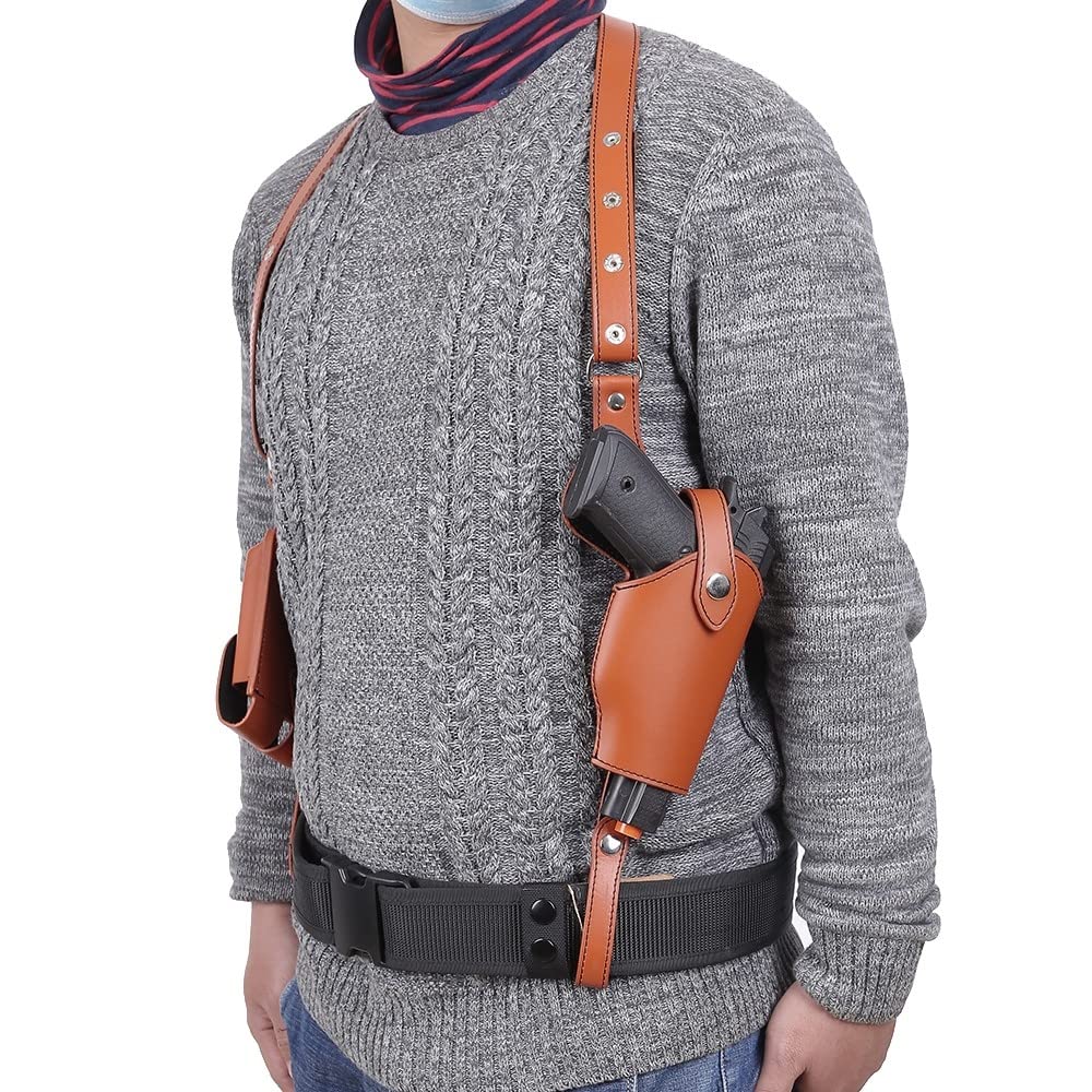 Amazon.co.jp: ANSNOW タクティカルショルダーホルスター、レザー縦型