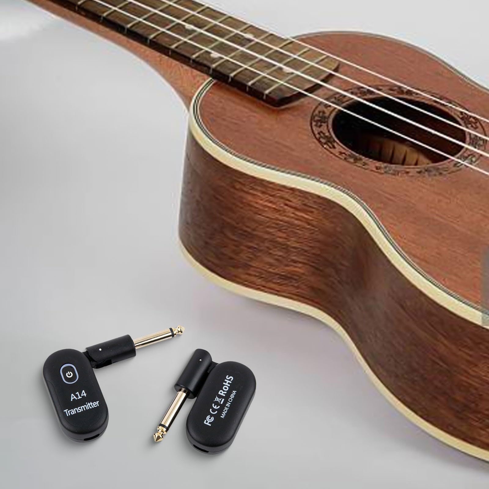Eawfgtuw Système sans fil pour guitare électrique et basse 2,4 GHz, 2 émetteurs récepteurs avec batterie rechargeable, portée de 30 m, fréquence de 20 Hz à 20 kHz