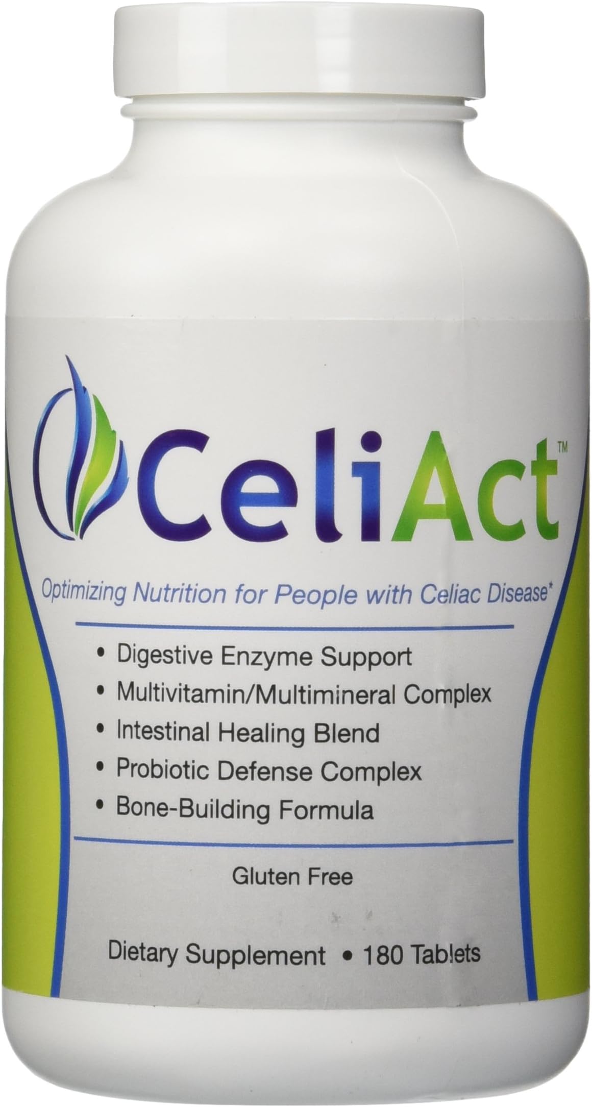 CeliAct - Optimizing Health for People on a Gluten-Free Diet - 180 Tablets