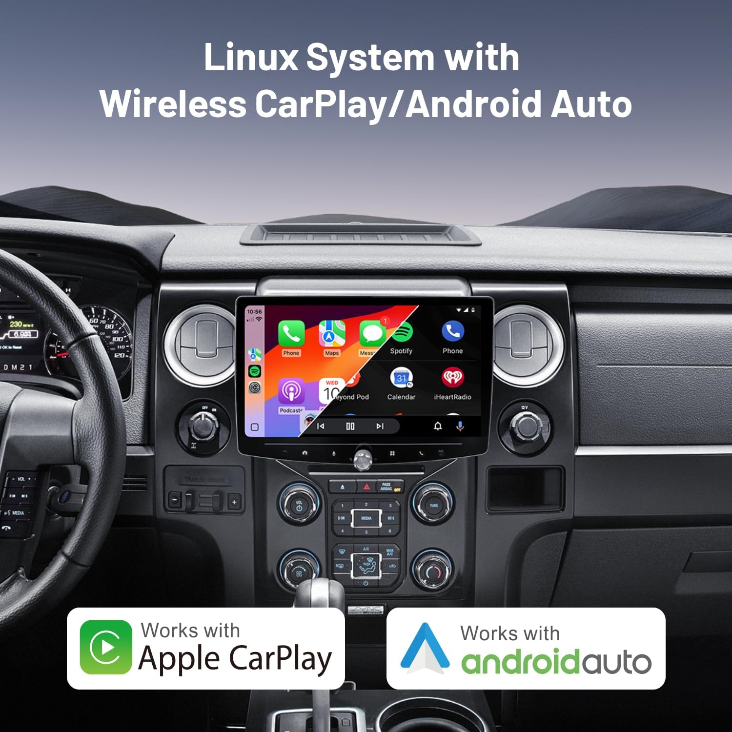 Leadsign Car Stereo with Wireless CarPlay