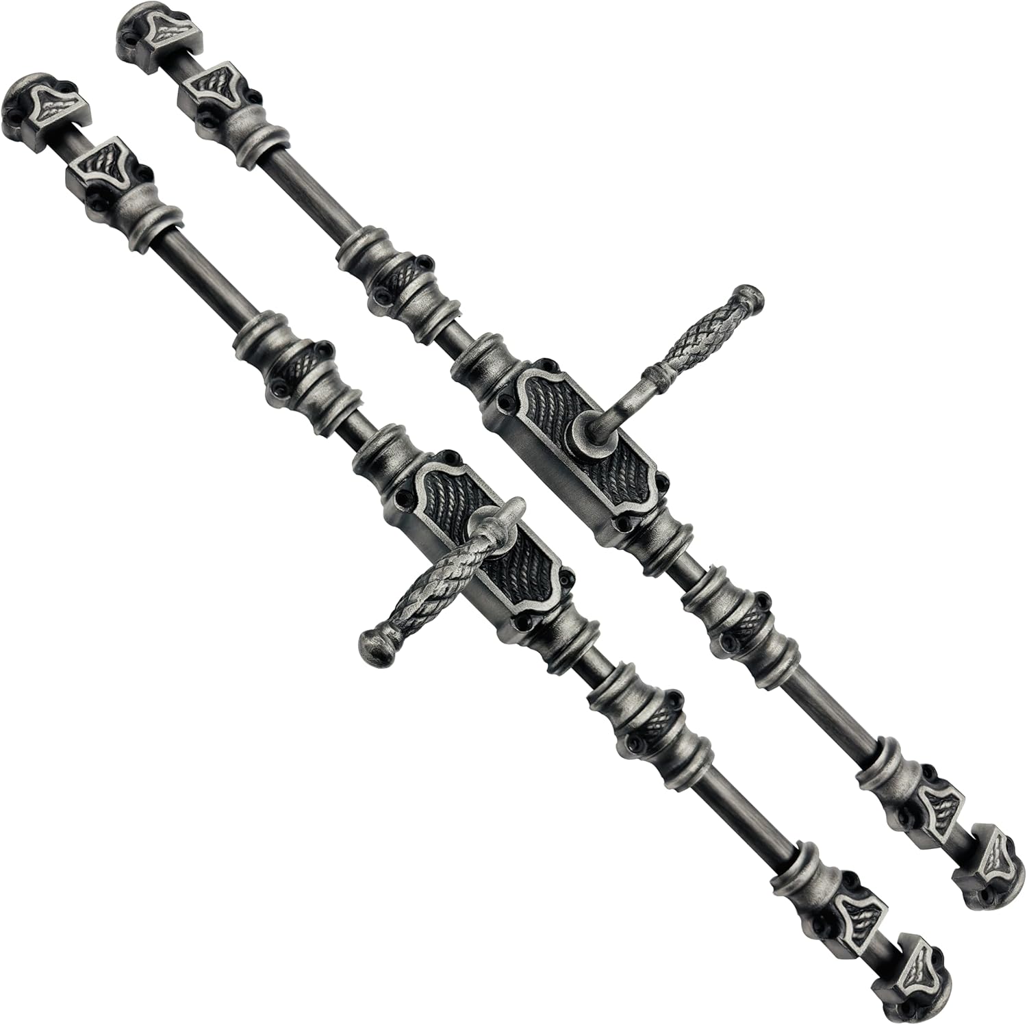 6 Ft Iron Havering Handle Style Window Cremone Bolt, Solid Iron Hardware, Antique Pewter Finish, Vintage Lock for Tall, French & Double Windows