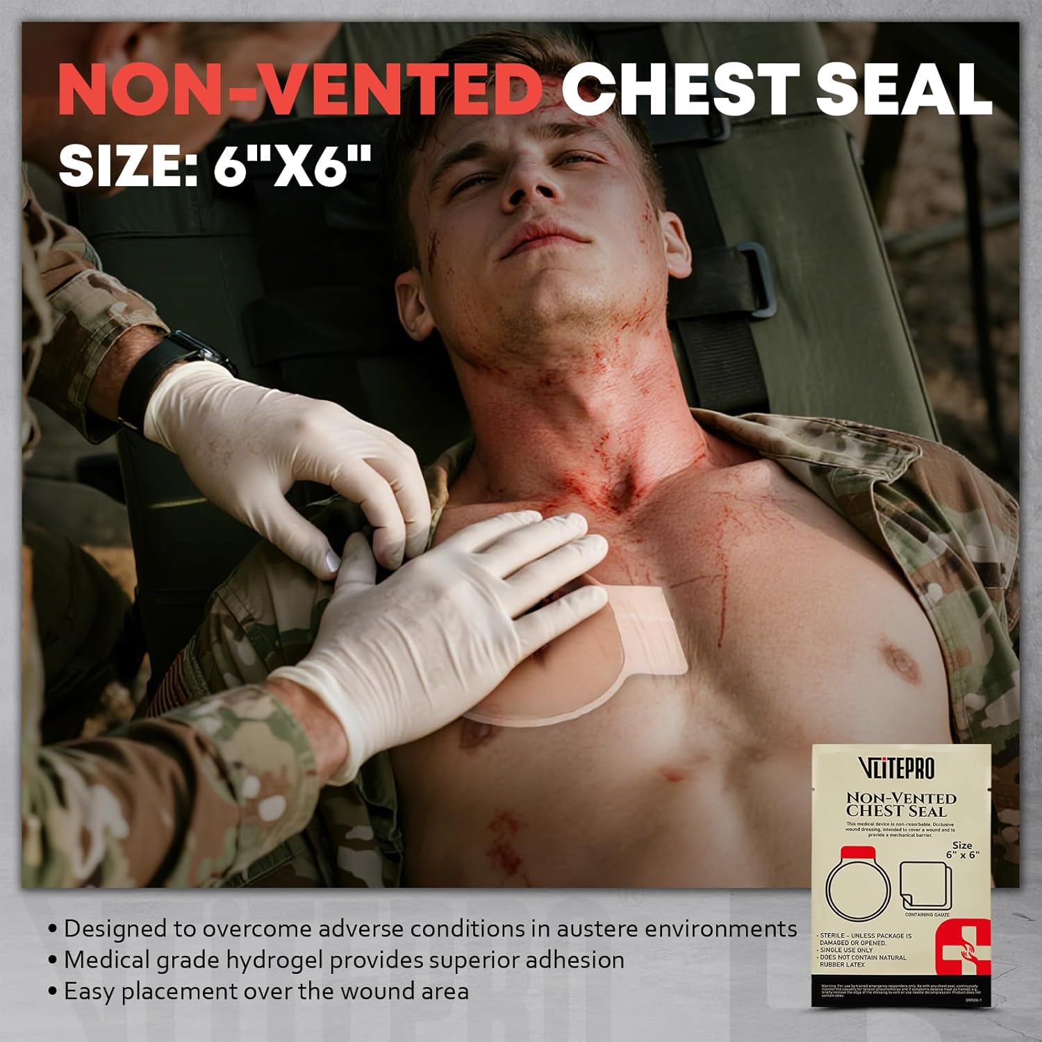 Trauma First Aid Kit - IFAK Trauma Kit with Trauma Bandage, Splint, Tourniquet, Wound Care, Chest Seal Non-Vented - Tactical Molle Pouch for Military, Combat, Camping, Home, Hiking,Travel