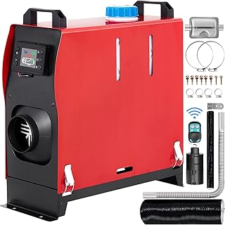 Happybuy 5KW Diesel Air Heater All in One 12V Diesel Parking Heater Silencer 5000W Diesel Heater Remote Control with LCD Switch for RV Motorhome Bus and Trailer