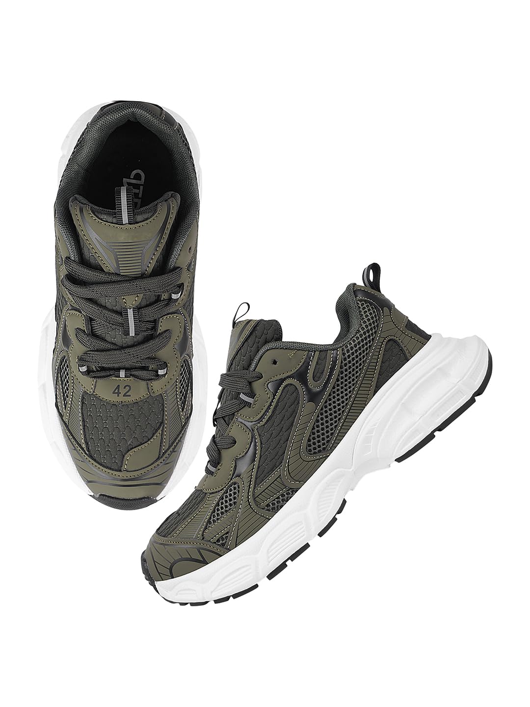 The White Pole Casual Trandy Classy Comfortable Lightweight Sneakers Shoes for Mens and Boys Army Green (B0D83RH3MP) Amazon Price History, Amazon Price Tracker