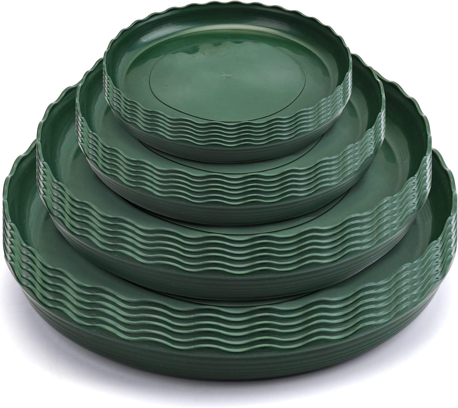 HBSTK 18 Pack Plant Saucers,urable Thicker Plastic Plant Trays for