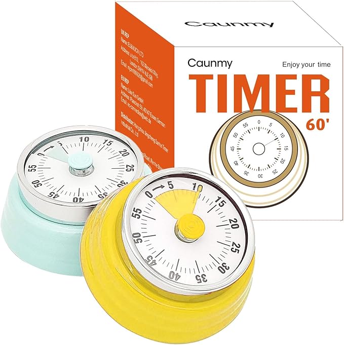 Mechanical Timer, Visual Countdown Timer, 60 Minutes