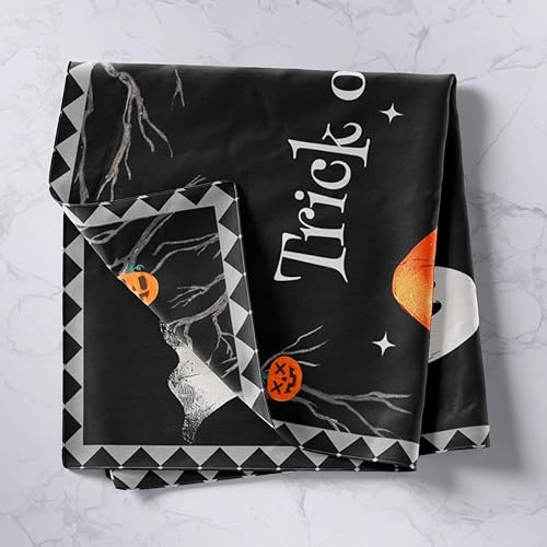 Miniatura 10 de Manfei Tapiz de fantasmas rosados para colgar en la pared con temática de Halloween para niños, niñas y adolescentes, diseño gótico, calavera,