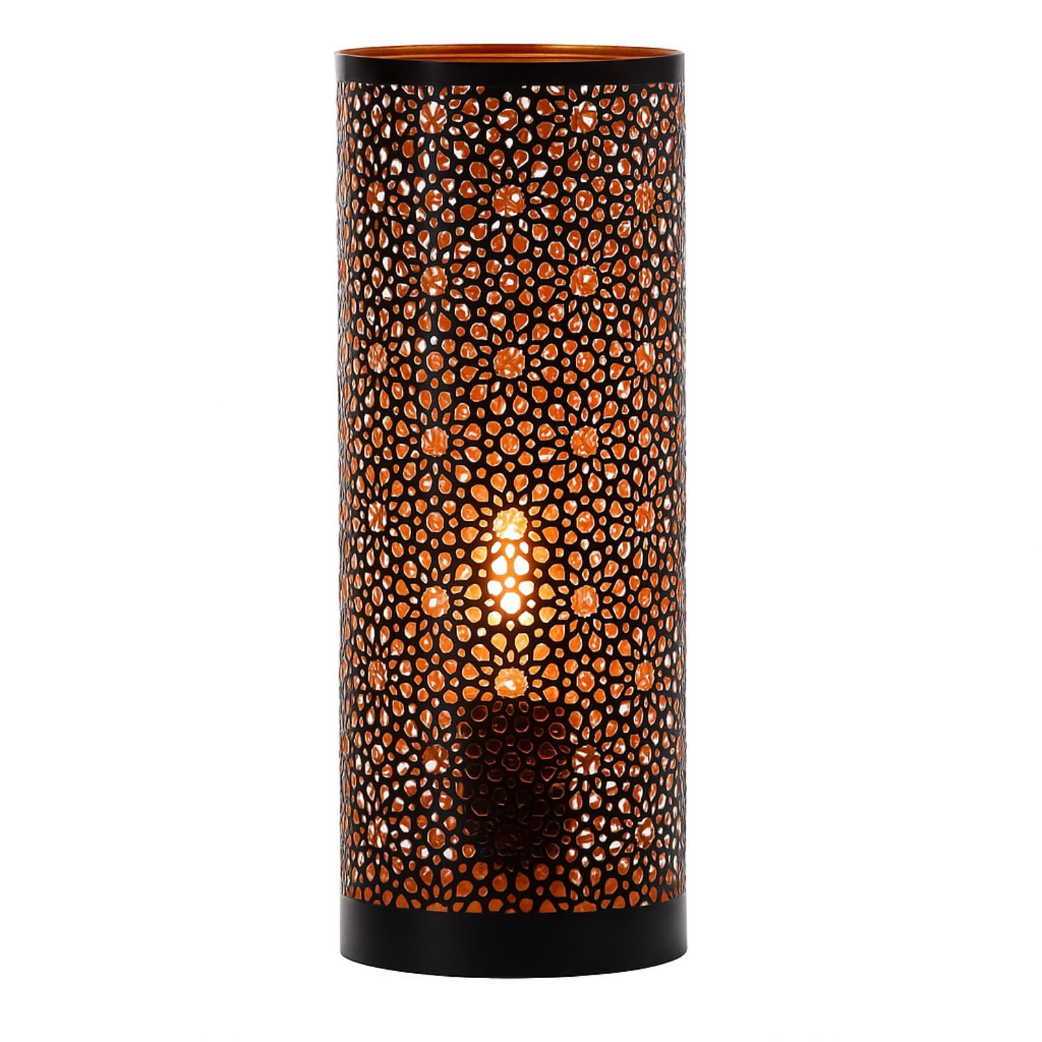 Lampe de table Naziha 30 x 13 cm noir et or | Lampe de chevet orientale