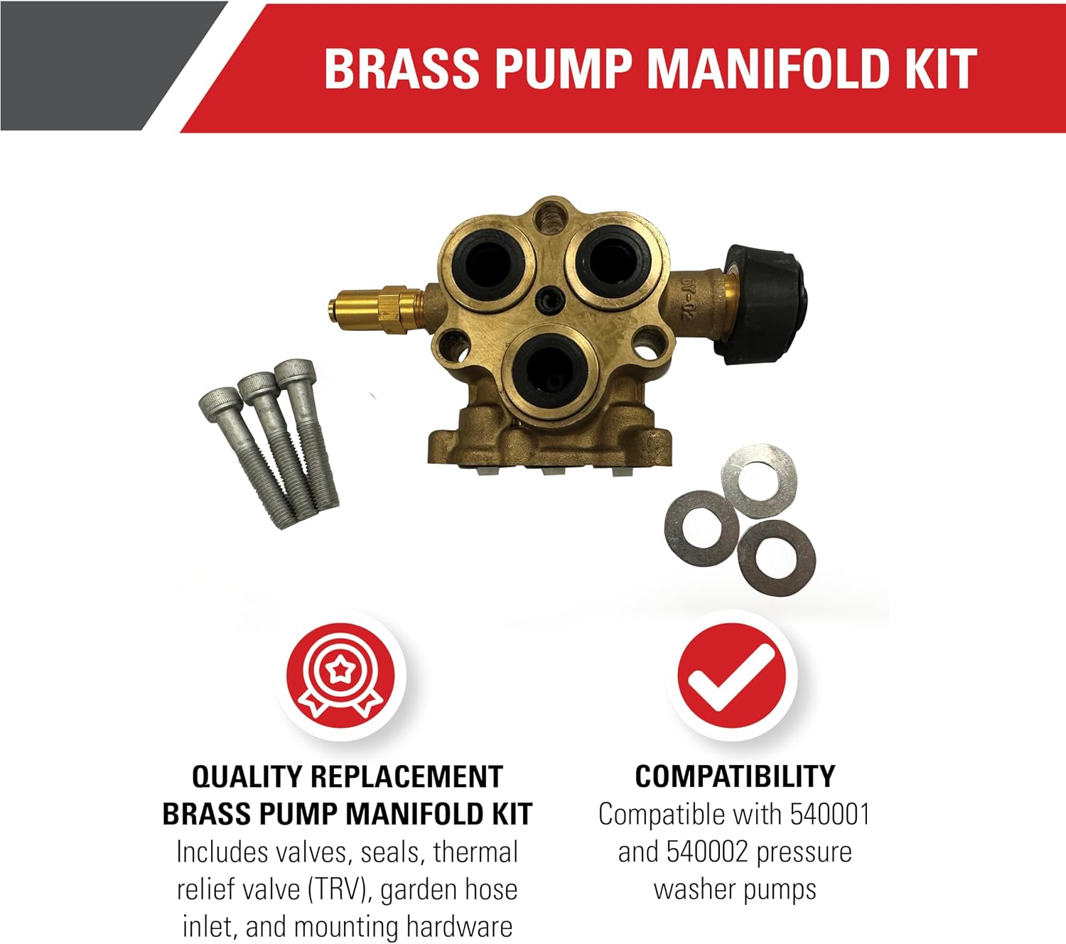 Simpson Cleaning 7112277 Replacement Brass Pump Manifold Kit