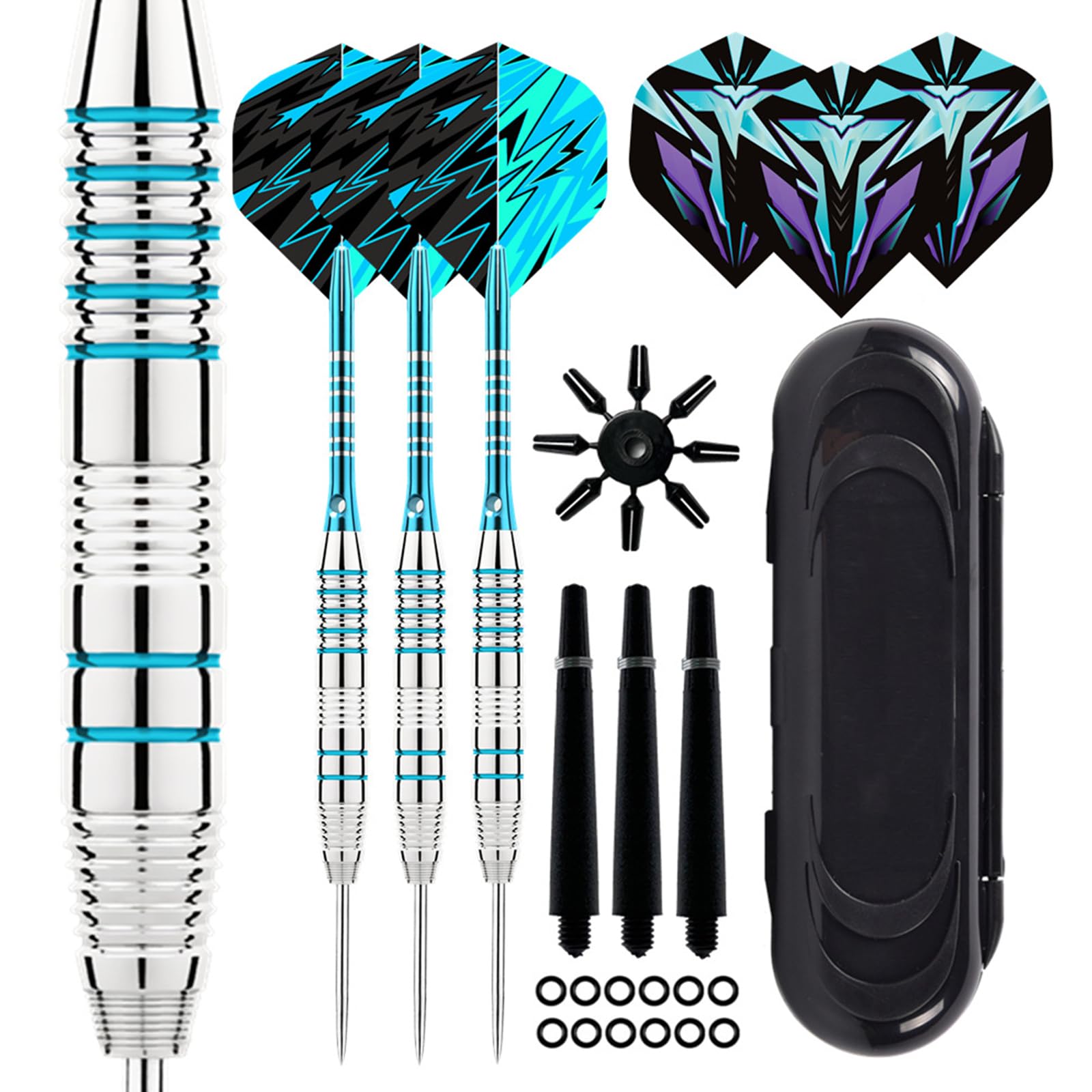 WIYETY Professional Steel - Lot De 3 Fléchettes Avec Pointe En Métal - 22 G - En Acier - Avec