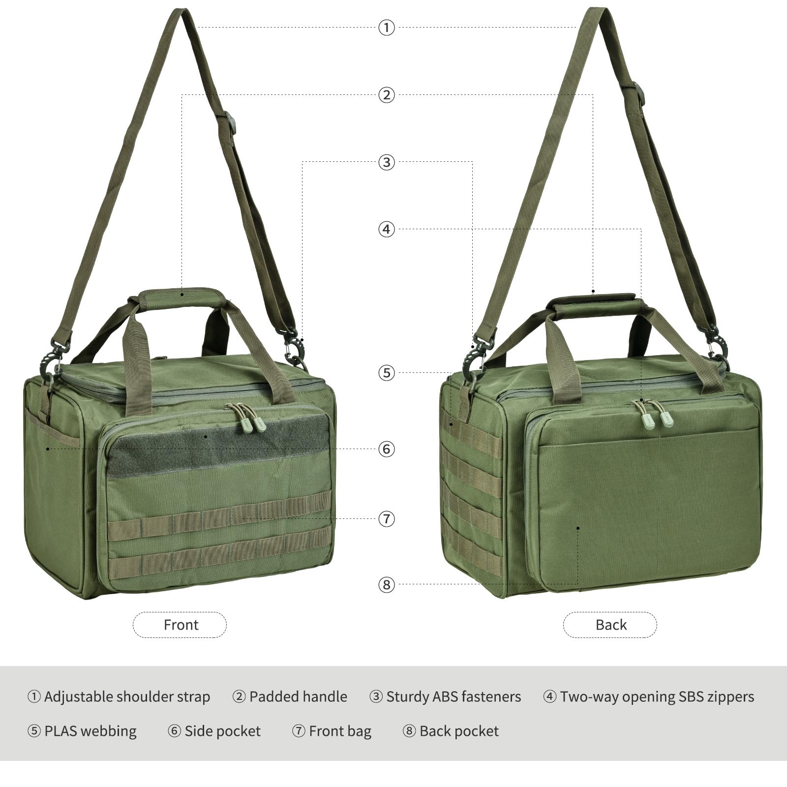 Wasserbeständige Angelgerät Aufbewahrungstasche, Outdoor Jagd, einzelne Umhängetasche, große Kapazität, Umhängetasche, Angelgerät Zubehör