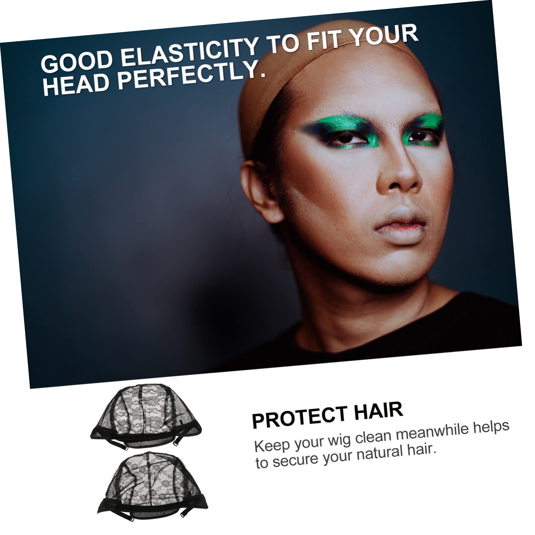 Beavorty 12 Piezas Gorro De Peluca De Encaje Redecillas De Encaje Para Hacer Pelucas Sombrero De Peluca De Malla Gorras Para Hacer Pelucas Ajustable Tela Sombrero Tejido Perder