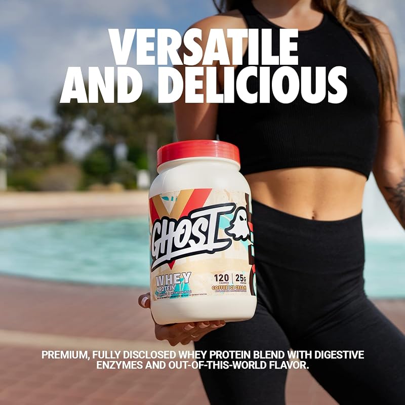 GHOST Whey Protein Powder, Coffee Ice Cream - 2LB, 25G of Protein image 2