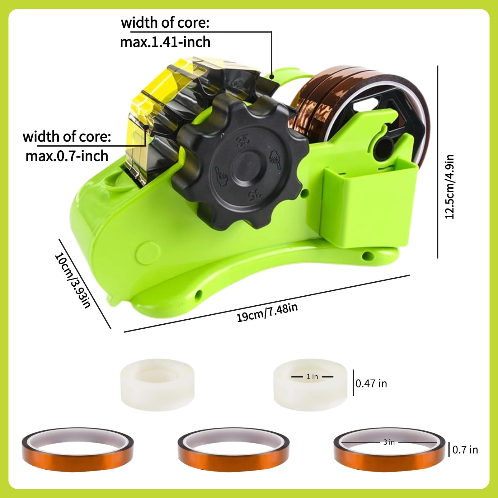 Multi Roll Tape Cutter Desktop Tape Dispenser Multifunzionale Trasferimento di calore Nastro Dispenser per Imballaggio Artigianato