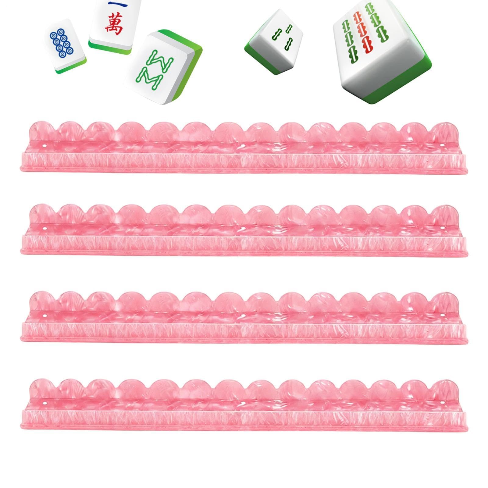 Supports de en acrylique avec poussoirs 4 Pièces Outil Mahjong Acrylique