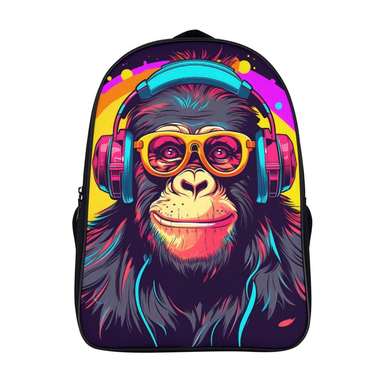 Mochila infantil 3D de gorila peluche con correa de pecho para guardería y preescolar 7