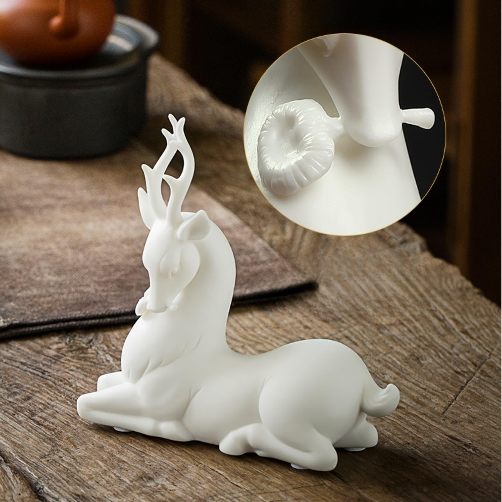 Amazon.co.jp: 陶磁器 シカ 置き物 装飾 家 居間 コーヒーテーブル
