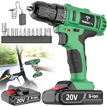 Green Cordless Drill, Including Battery And Charger, Equipped With LED Light, Suitable For Home Renovation And Maintenance,