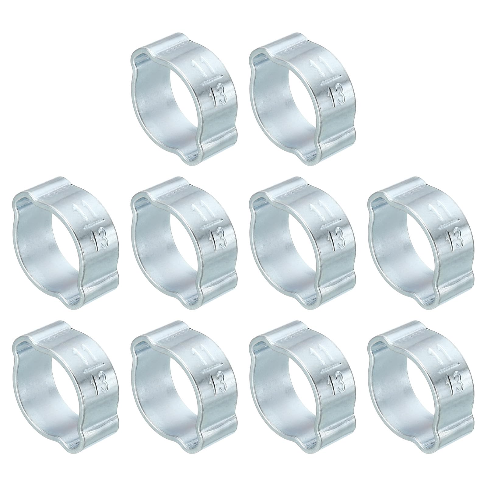Fascette Stringitubo A Due Orecchie - Acciaio Inox, Serraggio 9-11 Mm, 10 Pezzi