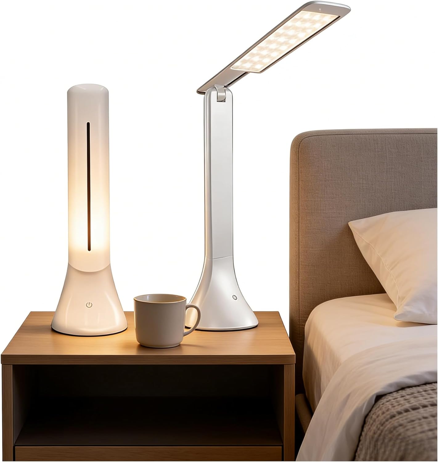 LED Desk Lamp (3 Modes, Touch Control) - Office Lamp for Reading, Studying, USB Rechargeable