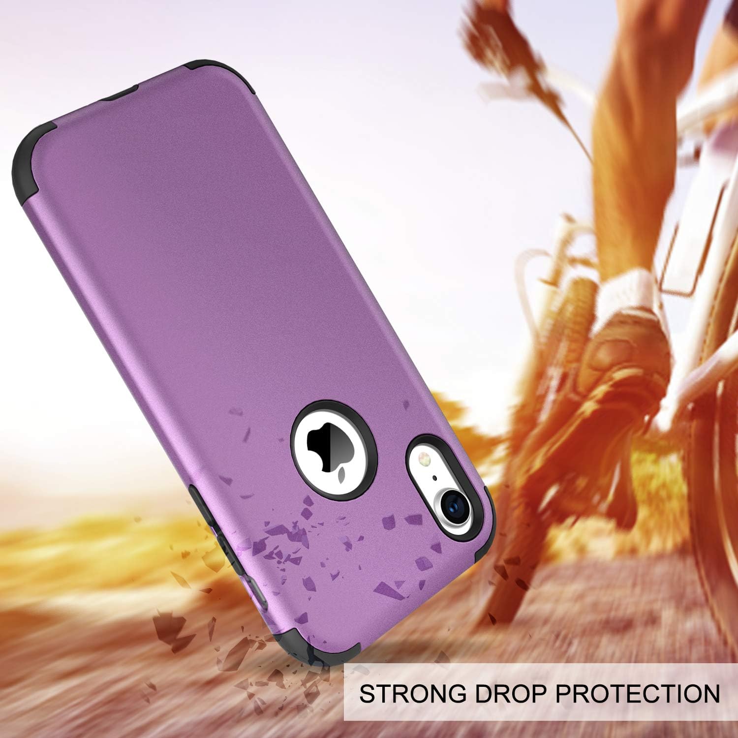 BENTOBEN iPhone XR Cases, XR iPhone Case, 3 in 1 Heavy Duty Rugged Shockproof Hybrid Hard PC Cover Soft Rubber Bumper Full Body Anti Scratch Protective Phone Case for iPhone XR (6.1 Inch), Purple