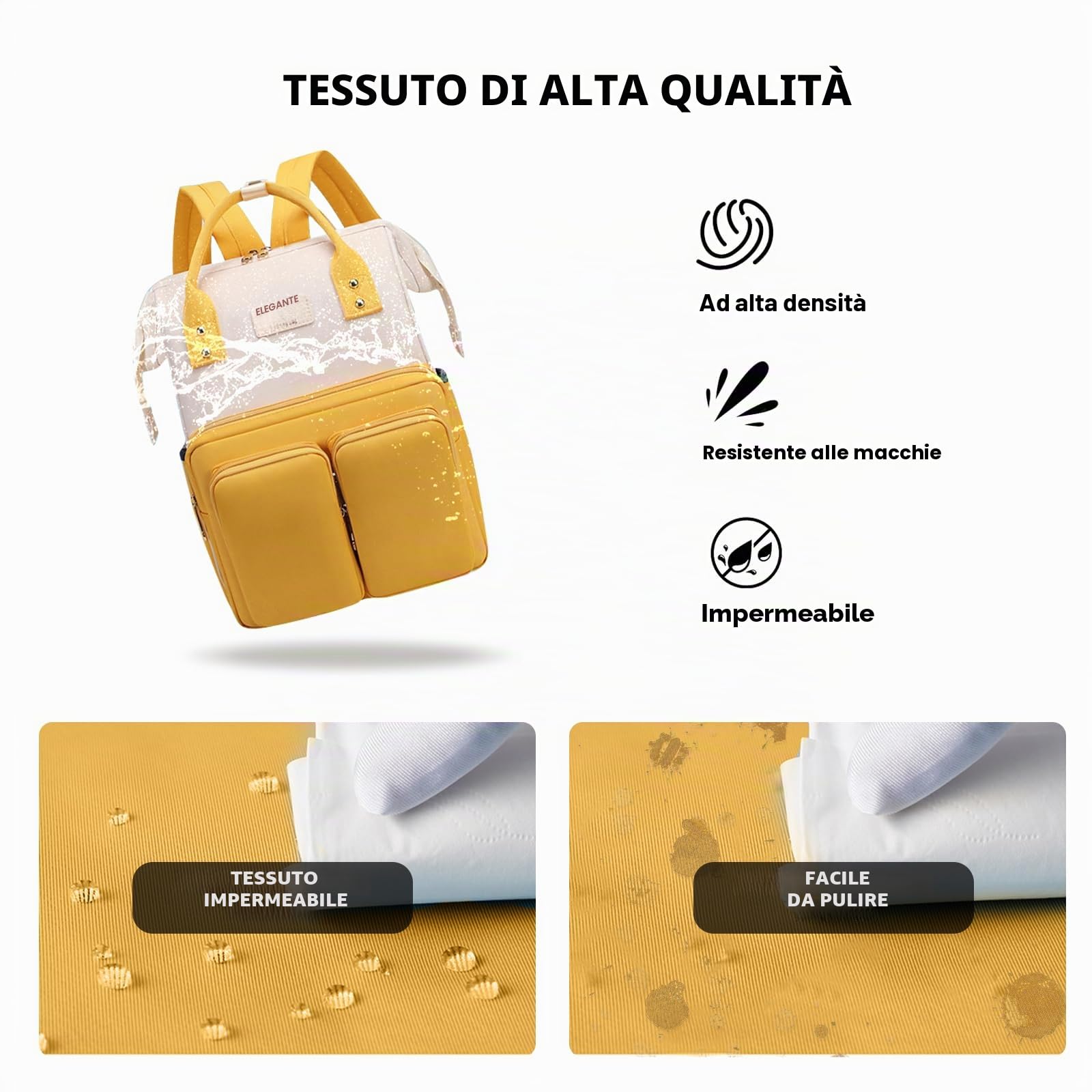 SONARIN Multifunzionale Portatile Zaino Fasciatoio,Grande Capacità Impermeabile Borsa per Pannolini Zaino Mamma Neonato Borsa Fasciatoio da Viaggio con Ganci per Passeggino(Blu)