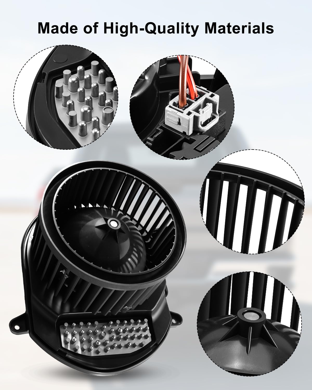 HVAC Blower Motor Compatible with Chevrolet Silverado GMC Sierra 1500 2500 2019-2024 Replace 84861776, Replacement Blower Motor