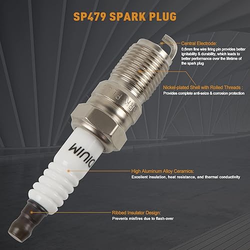 Vista 28 de Paquete de 6 bobinas de encendido UF617 y bujías de iridio compatibles con Infiniti EX37 FX37 G37 M37 Q50 3.7 3.7L V6 2008-2014 Reemplazar #