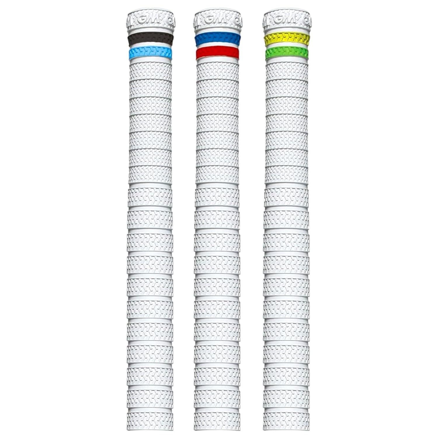 GM Terrain Cricket Bat Rubber Grip | Premium Super Soft Rubber Compound | Non-Slip Multi-Rib Textured Replacement Wrap for Elite Shock Absorption | Color: Multicolor | Pack of 3-image-26