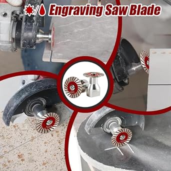 1.57 Diamond Saw Blades Set Precision Stone Cutting Made Easy, Diamond Multi-Purpose Saw Blades, Heavy Duty Angle Grinder Discs, Mini Diamond Saw Blades for Granite, Marble, Sandstone (1+5PCS)