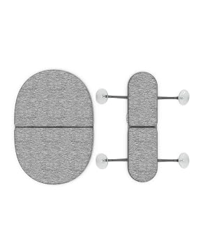 Lalo Knee & Elbow Saver - Foldable Padded Cushions for Bathtime, Quick-Dry, Suction Cups for Stability, Bath Kneeler Rest Set 17 x 11.5 in Knee Pad & 16 x 4.5 in Elbow Pad - Heather Grey