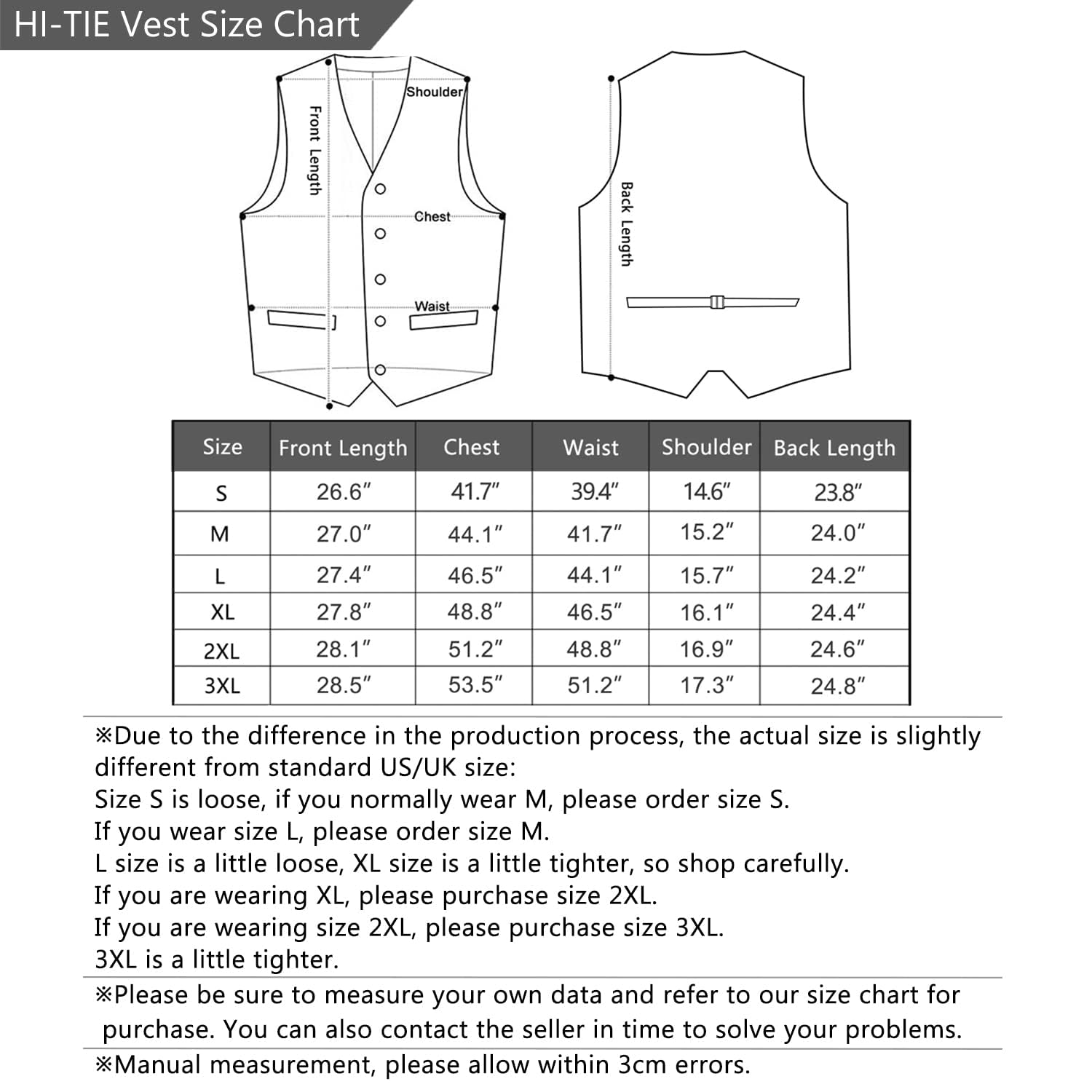 Hi-Tie Gilet da uomo con motivo cachemire formale, in seta, per matrimoni, cravatta, fazzoletto quadrato, set per feste aziendali
