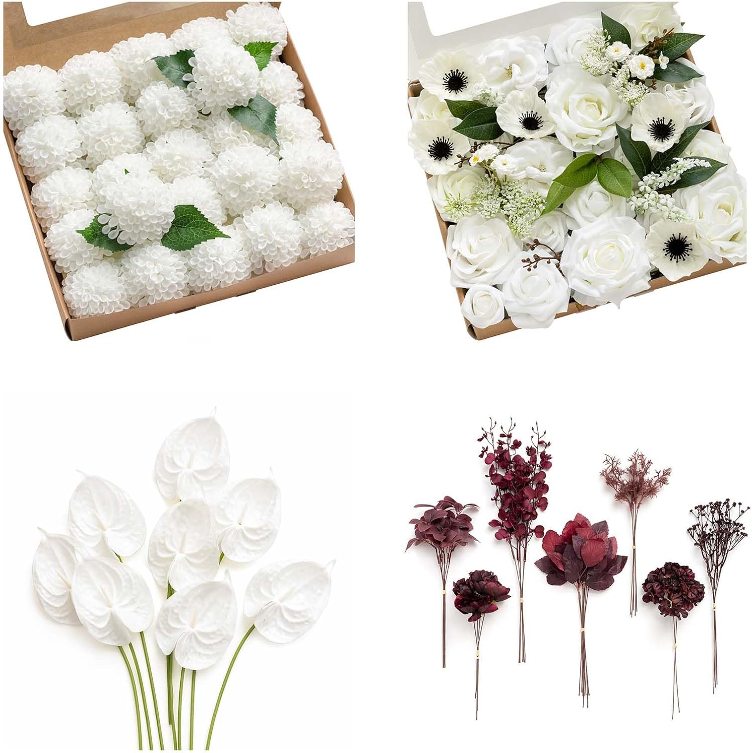 Ling's Moment 5 Pack DIY Flower Package in Green & White Glow