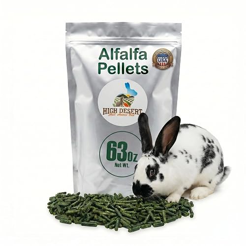 High Desert Delight Alfalfa Pellets for Young Rabbits, Guinea Pigs 63 oz